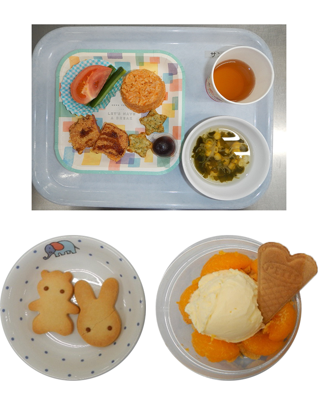 お店やごっこ給食